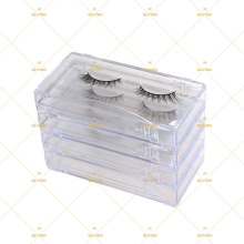 Acyclic Lash Display Storage Case For Strip Lashes Eyelash Extensions Clear Vegan Reusable 5D Faux Mink Box Packaging Case 5DS
